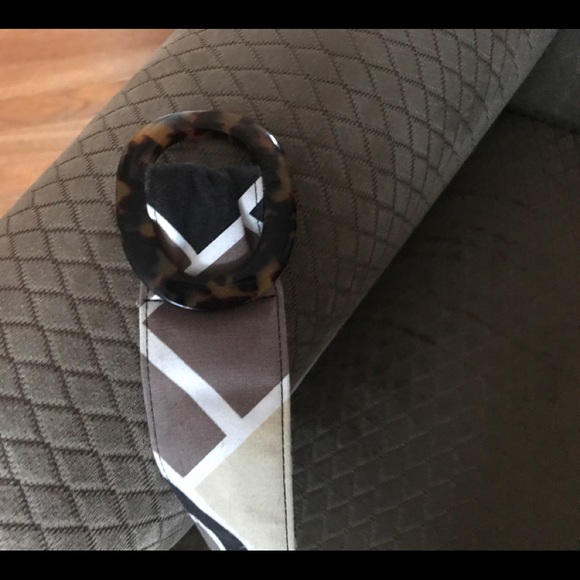 Cole Haan Fabric Belt with Tortoise Shell Buckle - Picture 2 of 4